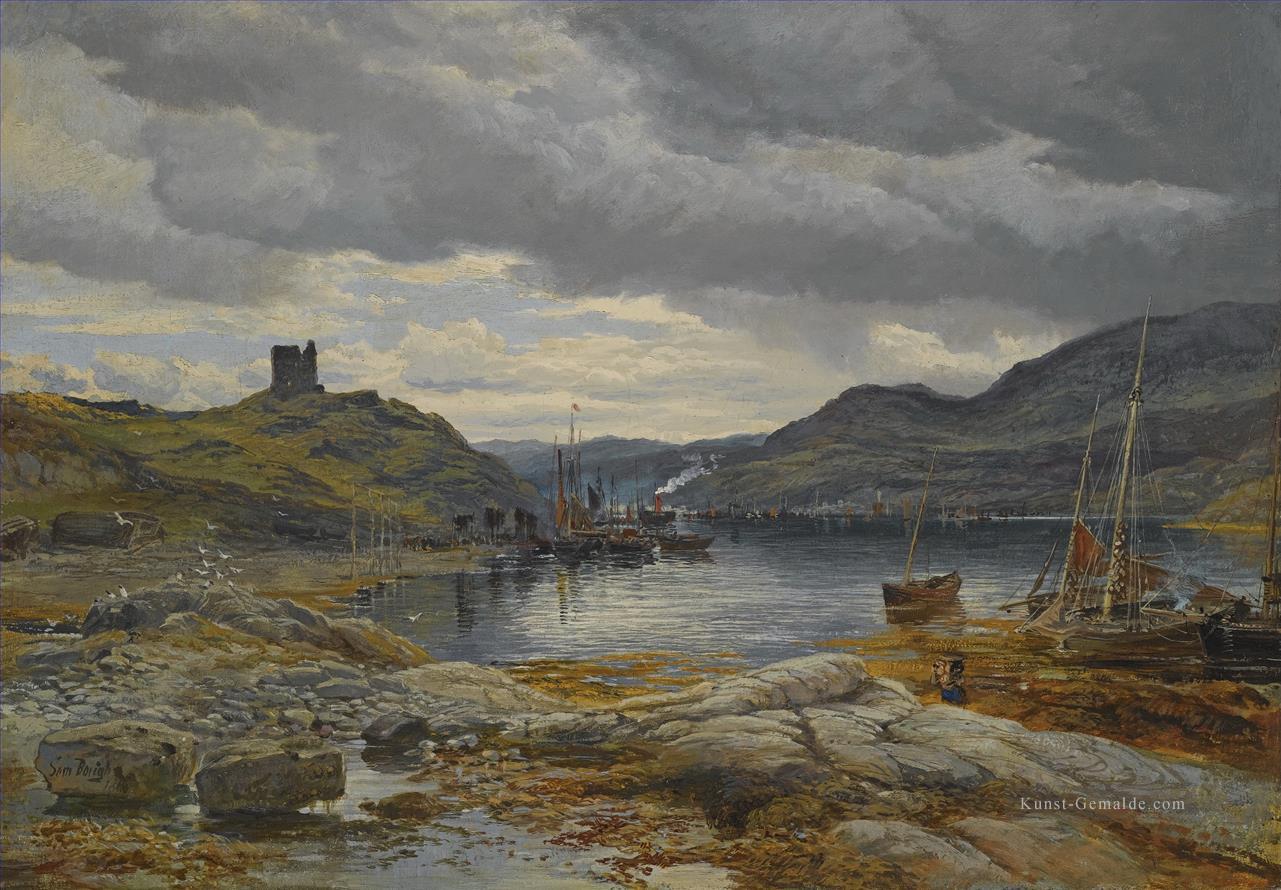 INCHHOLM HARBOUR Samuel Bough Seaport Szenen Ölgemälde